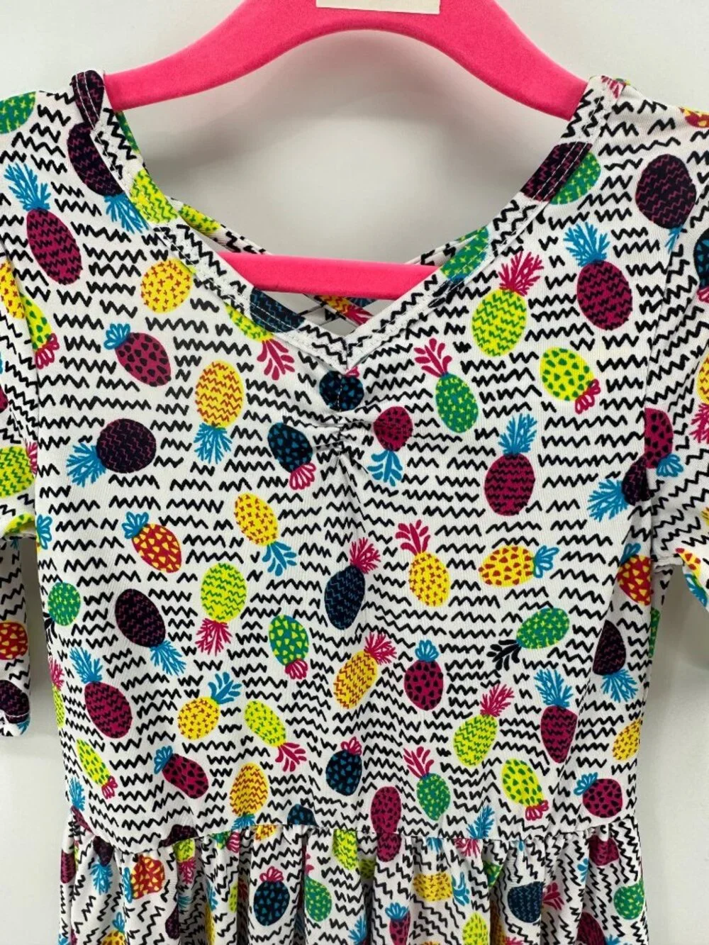 Dotdotsmile Girls Dress Size 3/4 Multi Color Pineapple Print New With Tags